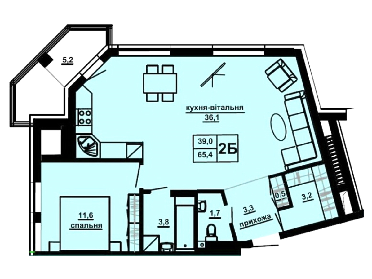 2-кім. квартира, Тернопіль, Центр, вул. Опільського