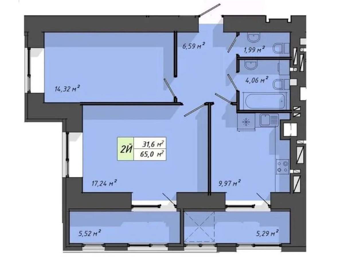 2-кім. квартира, Тернопіль, Дружба, вул. Львівська