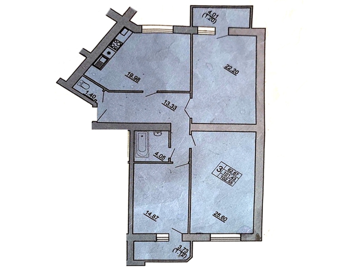 3-кім. квартира, Тернопіль, Аляска, вул. Володимира Великого