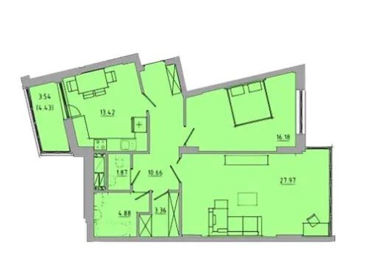 2-кім. квартира, Тернопіль, Центр, вул. Торговиця (Живова)