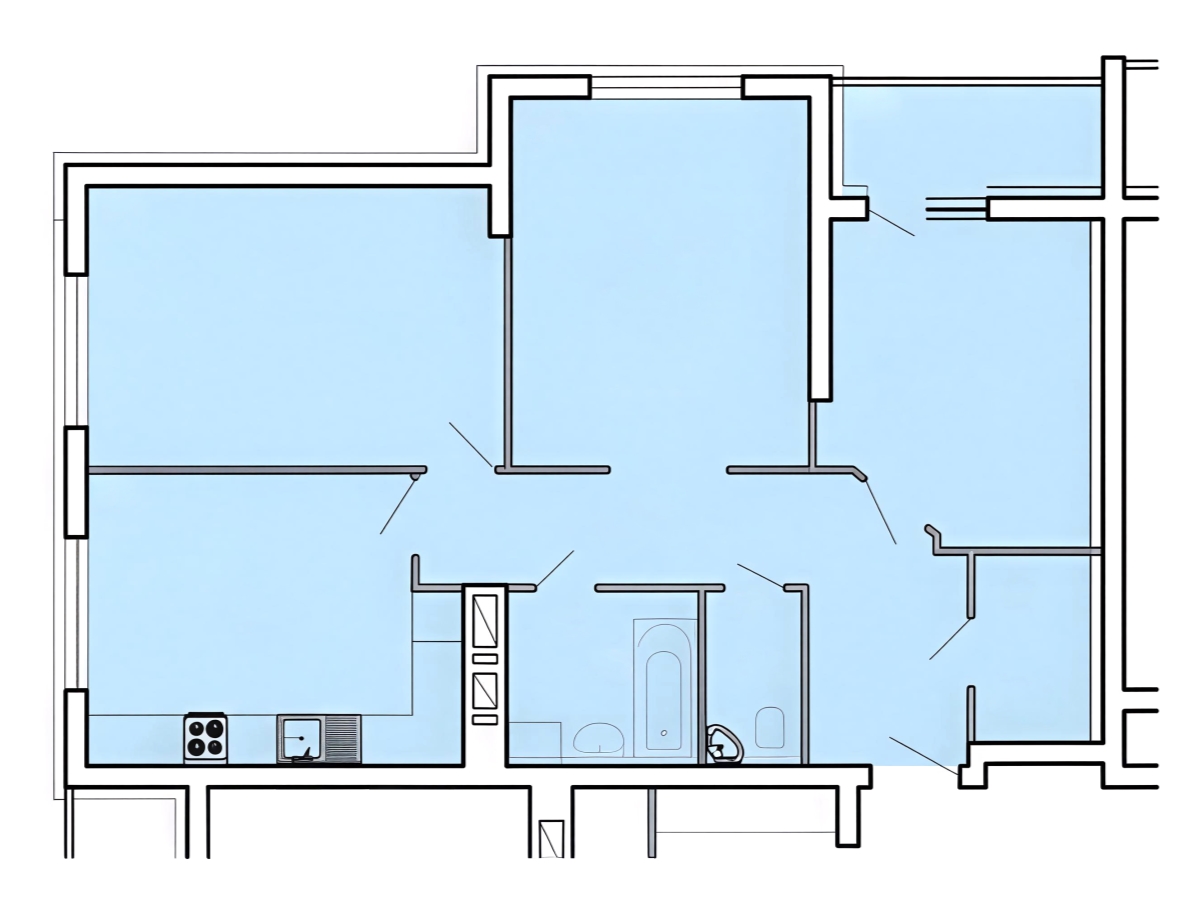 3-кім. квартира, Тернопіль, Новий світ, вул. Нечая