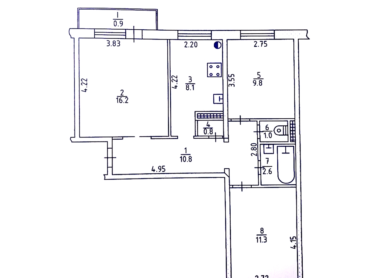 3-кім. квартира, Тернопіль, Канада, вул. Чубинського