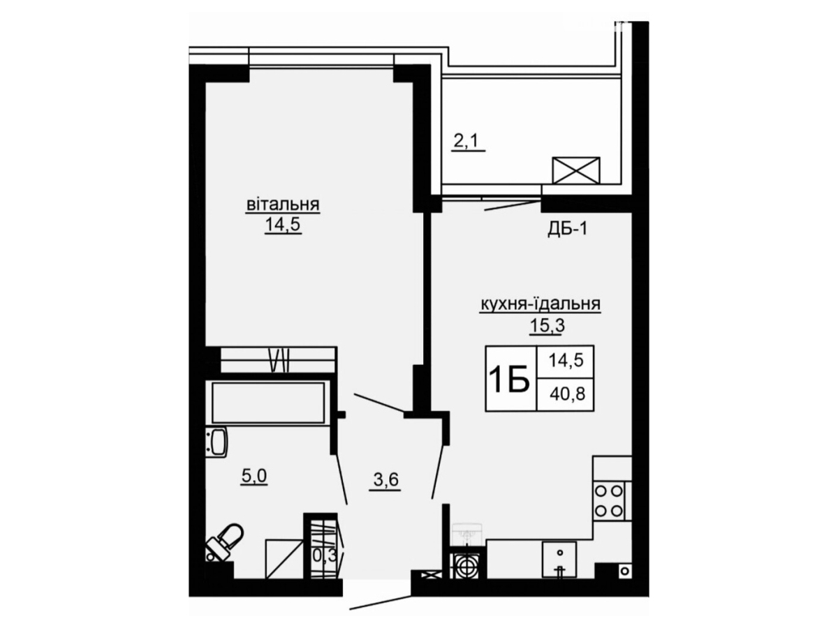 1-кім. квартира, Тернопіль, Варшавський, Підволочиське шосе