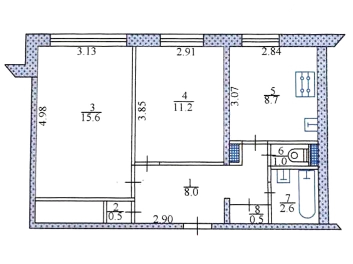 2-кім. квартира, Тернопіль, Бам, вул. Бойчуків