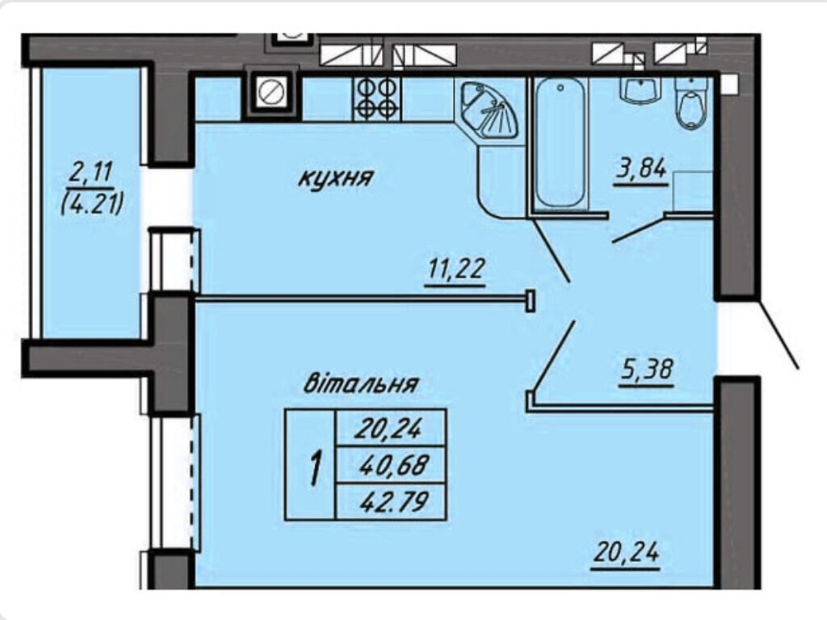 1-кім. квартира, Тернопіль, Оболоня, вул. Чернівецька