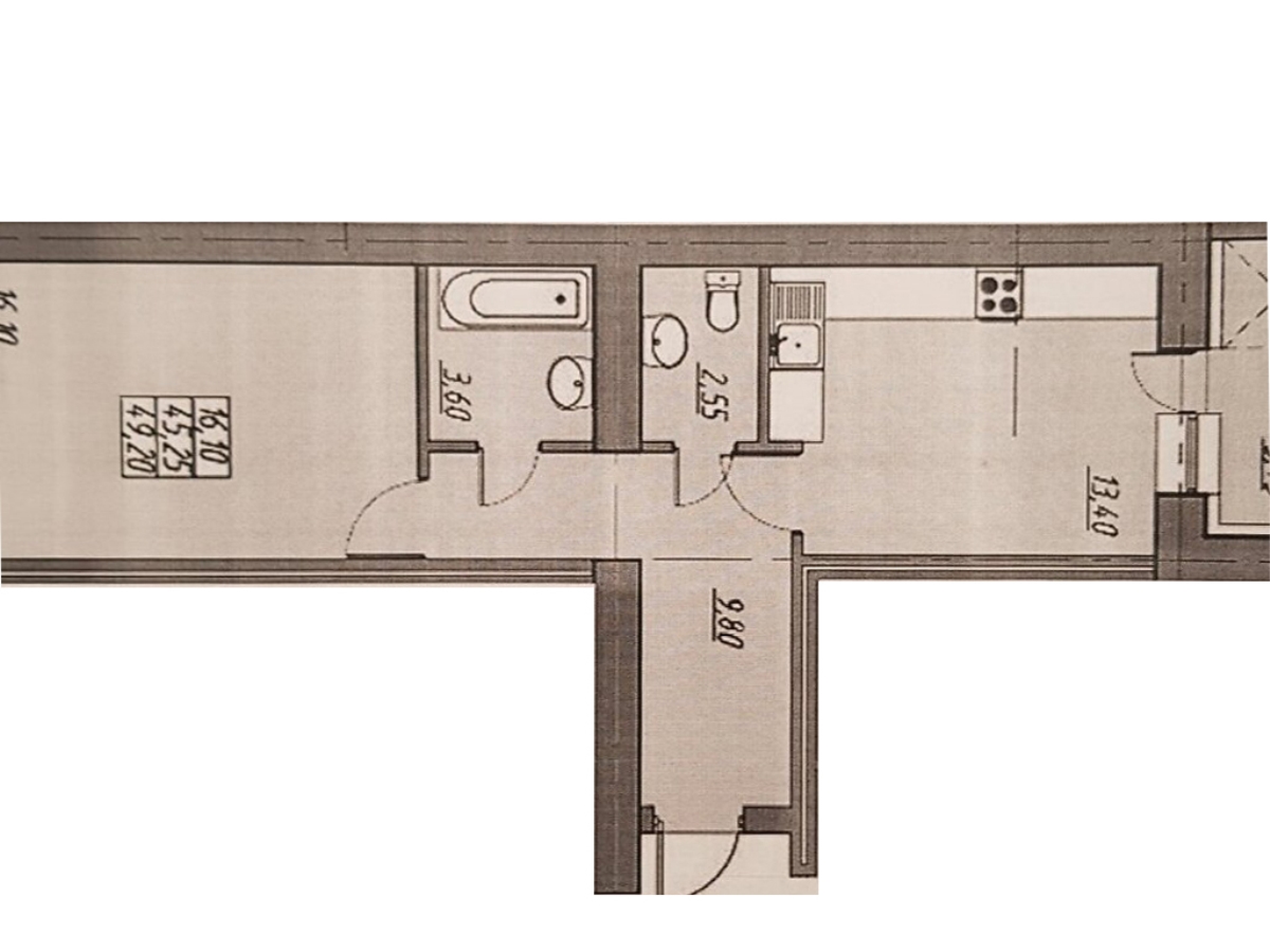 1-кім. квартира, Петриків