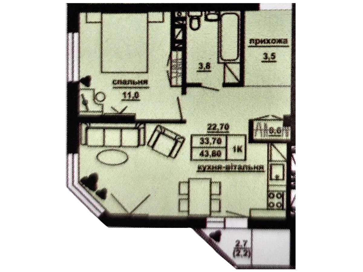 1-кім. квартира, Тернопіль, Аляска, вул. Куліша