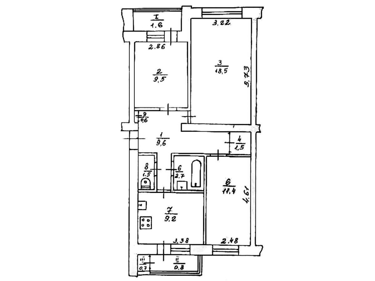 3-кім. квартира, Тернопіль, Центр, вул. Острозького