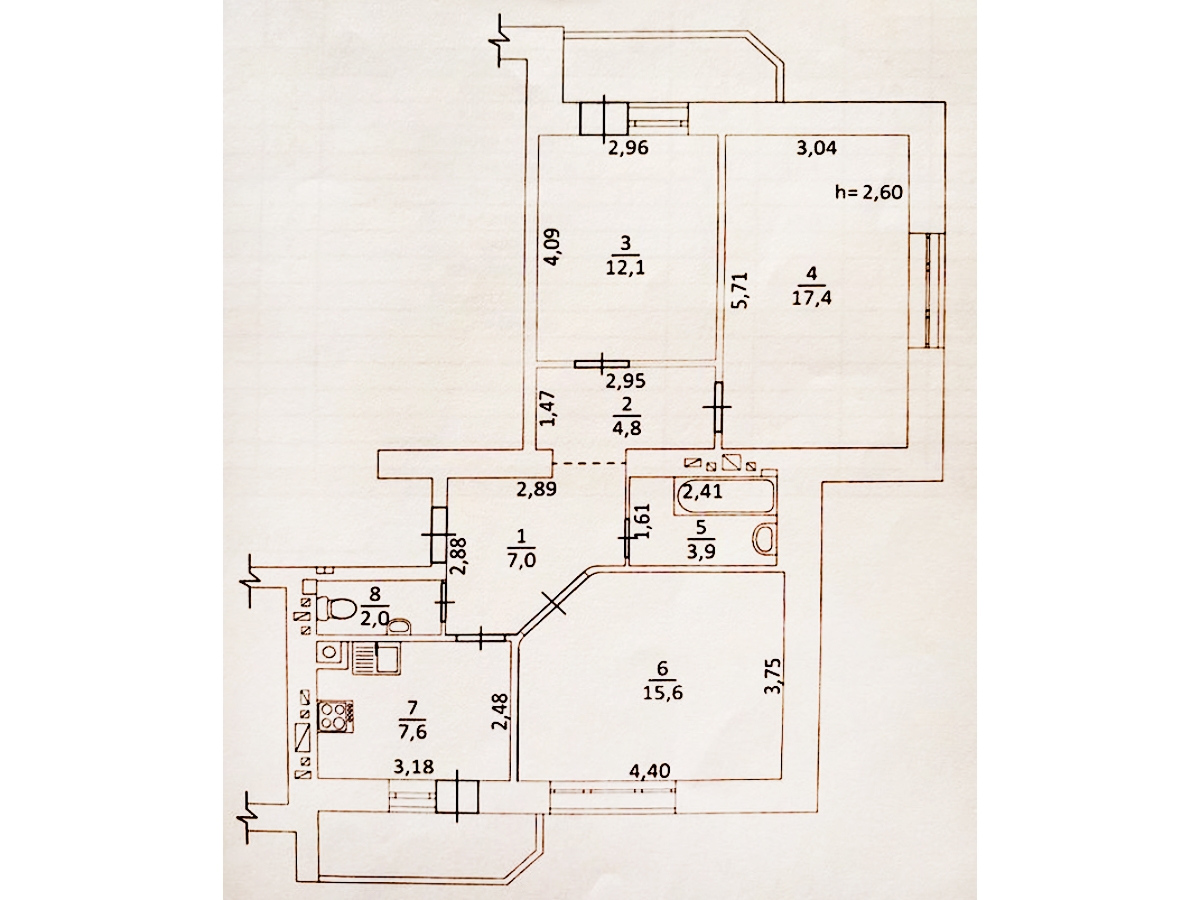 3-кім. квартира, Тернопіль, Північний, вул. Смакули