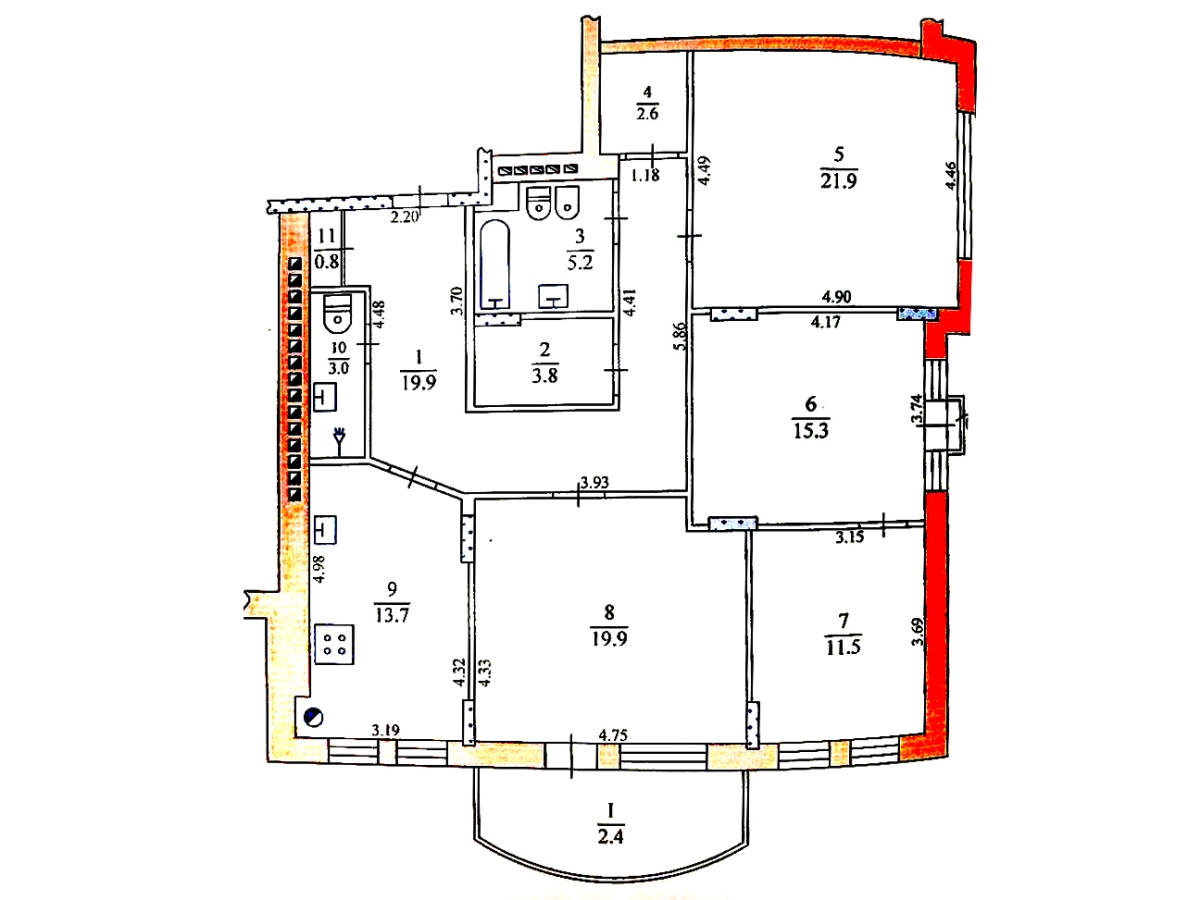 4-кім. квартира, Тернопіль, Бам, вул. 15 Квітня