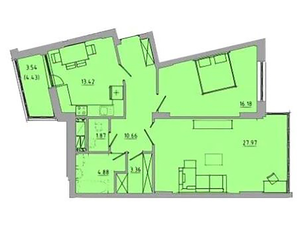 2-кім. квартира, Тернопіль, Центр, вул. Торговиця (Живова)