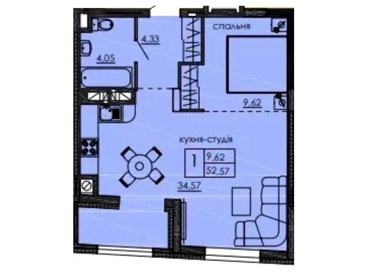 2-кім. квартира, Тернопіль, Східний, вул. Бандери