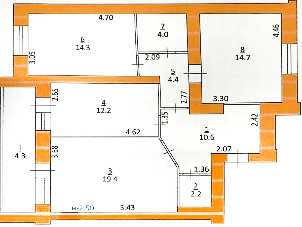 3-кім. квартира, Тернопіль, Центр, вул. Гайова