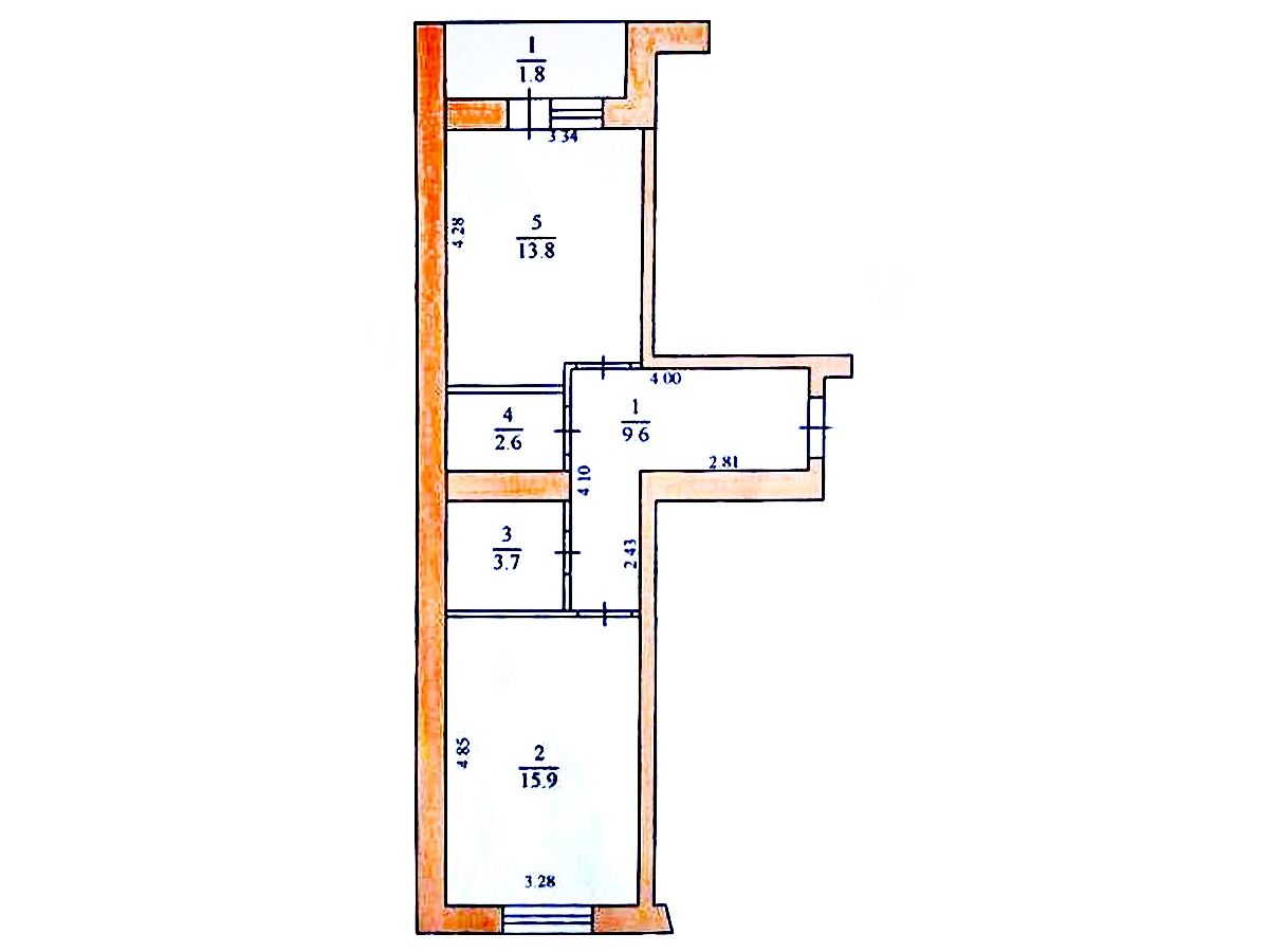 1-кім. квартира, Петриків