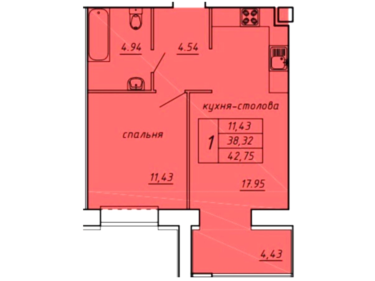 1-кім. квартира, Байківці, Гаї Чумакові, пров. Дубовецький