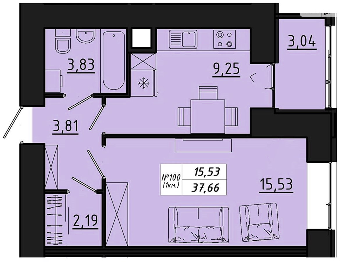 1-кім. квартира, Тернопіль, Газопровід, вул. Микулинецька