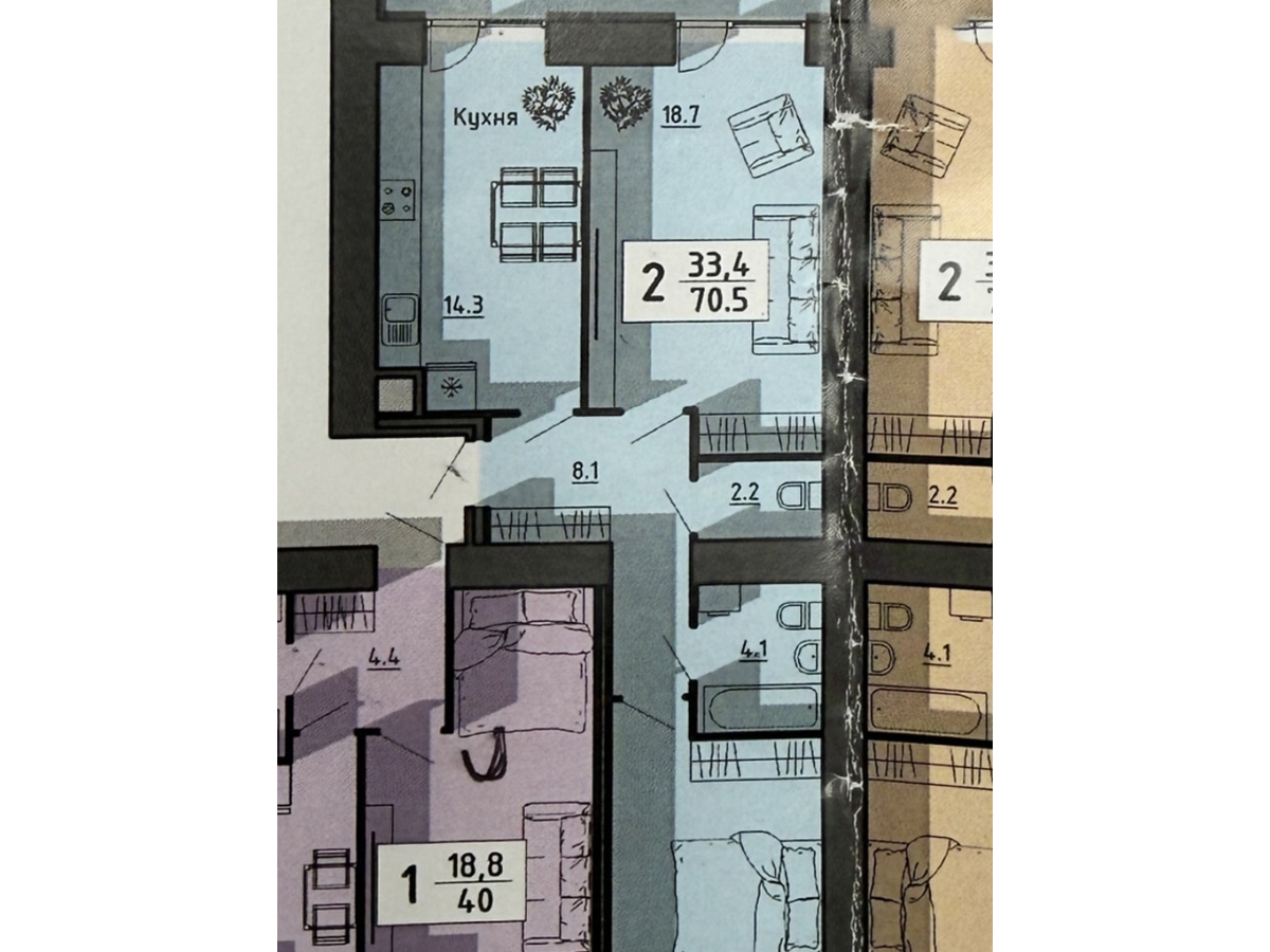 2-кім. квартира, Тернопіль, Бам, вул. Тарнавського