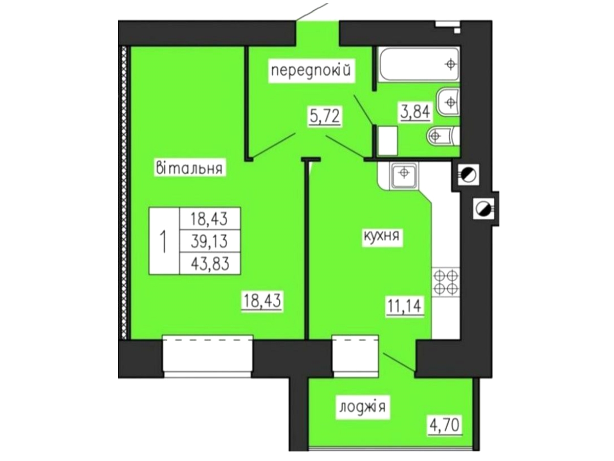 1-кім. квартира, Тернопіль, Дружба, вул. Тролейбусна