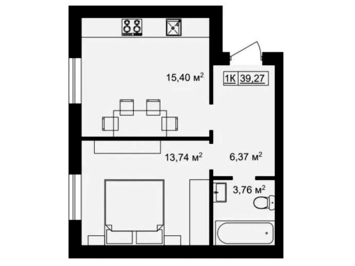 1-кім. квартира, Тернопіль, Дружба, вул. Загребельна
