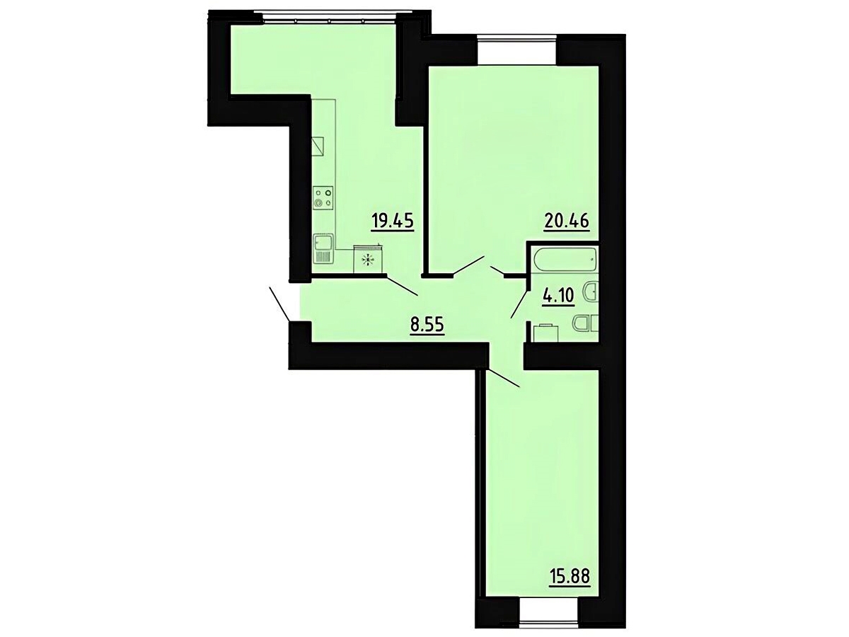 2-кім. квартира, Тернопіль, Текстильник, вул. Енергетична