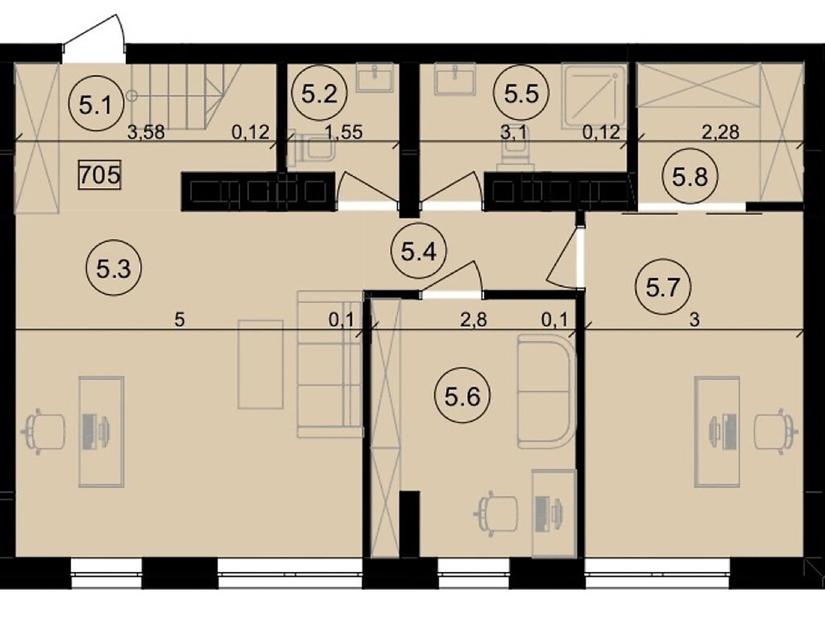 2-кім. квартира, Тернопіль, Дружба, вул. Бережанська