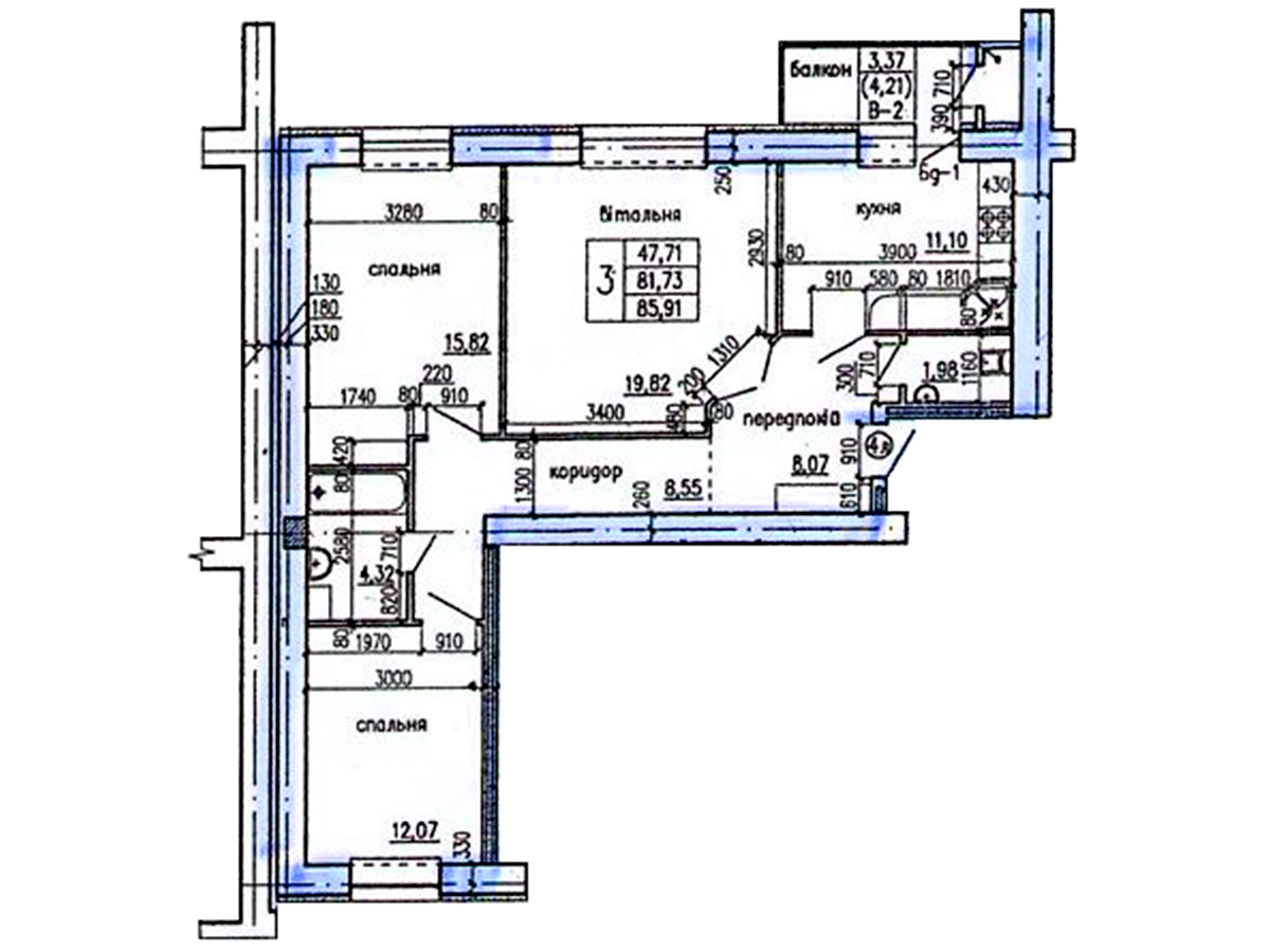 3-кім. квартира, Тернопіль, Центр, вул. Гайова
